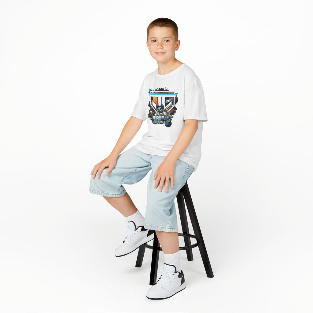Kids Performance Camper Van T-Shirt — Retro Adventure Graphic Tee