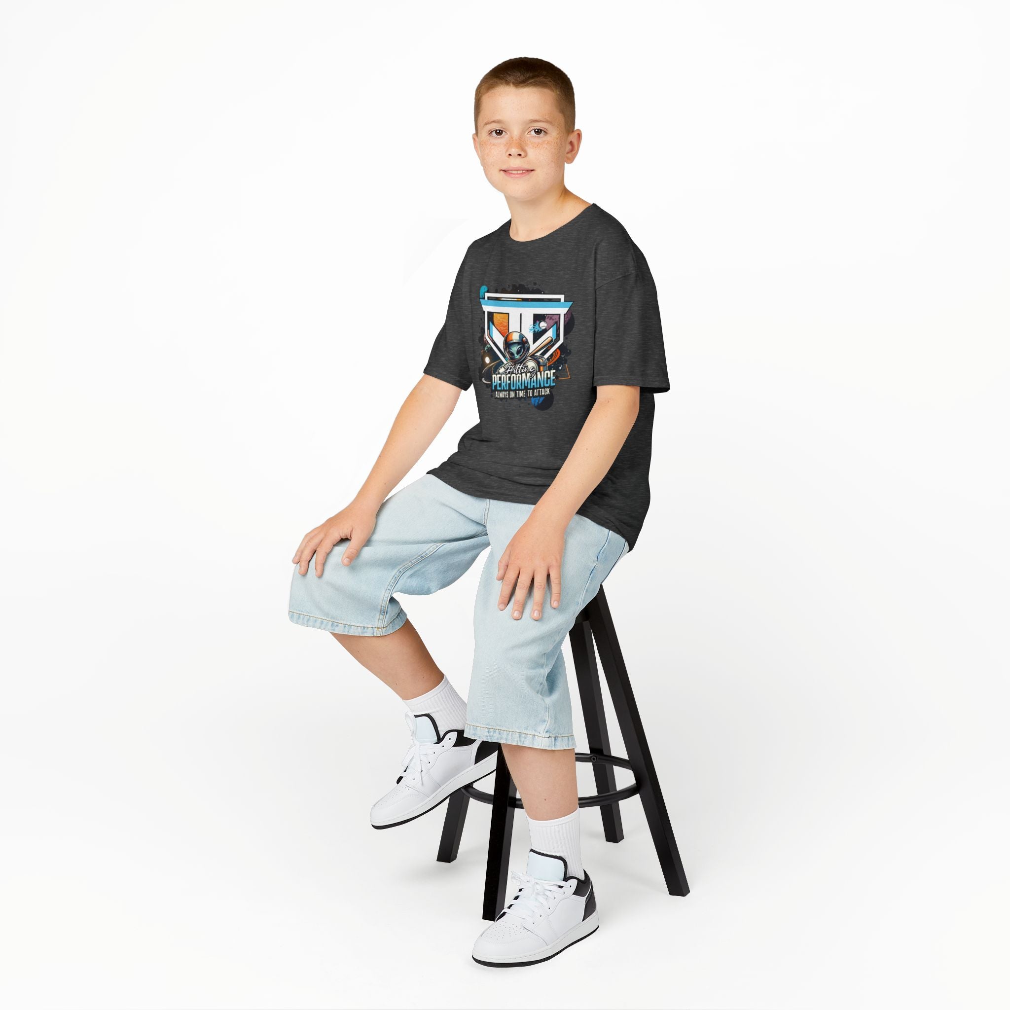 Kids Performance Camper Van T-Shirt — Retro Adventure Graphic Tee