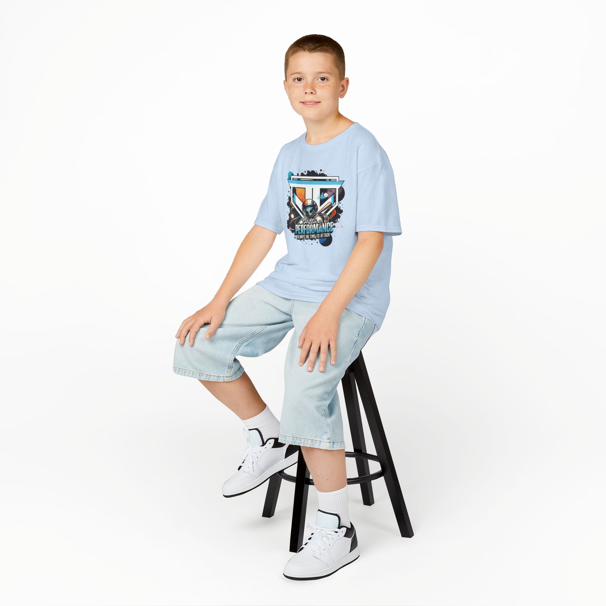 Kids Performance Camper Van T-Shirt — Retro Adventure Graphic Tee