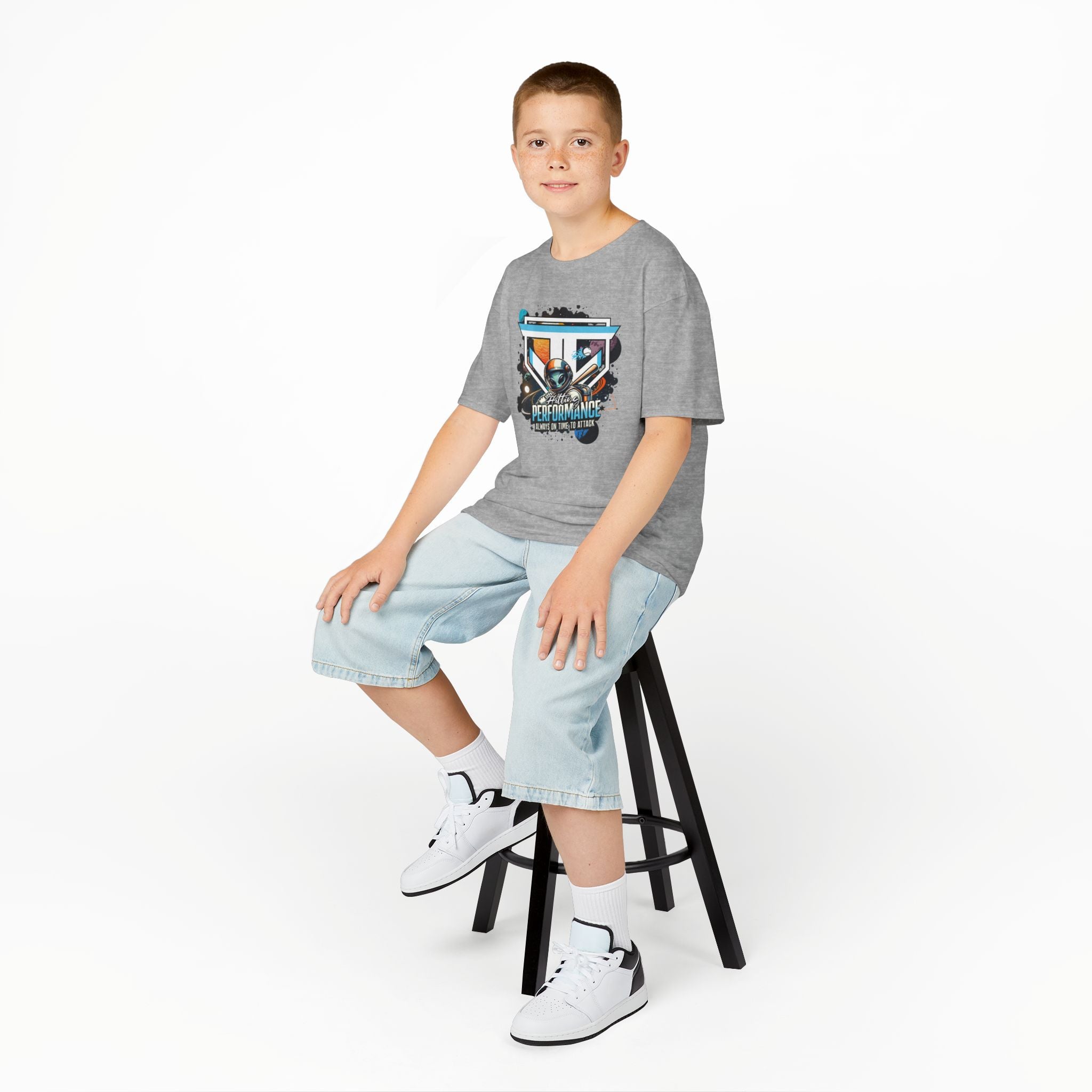 Kids Performance Camper Van T-Shirt — Retro Adventure Graphic Tee